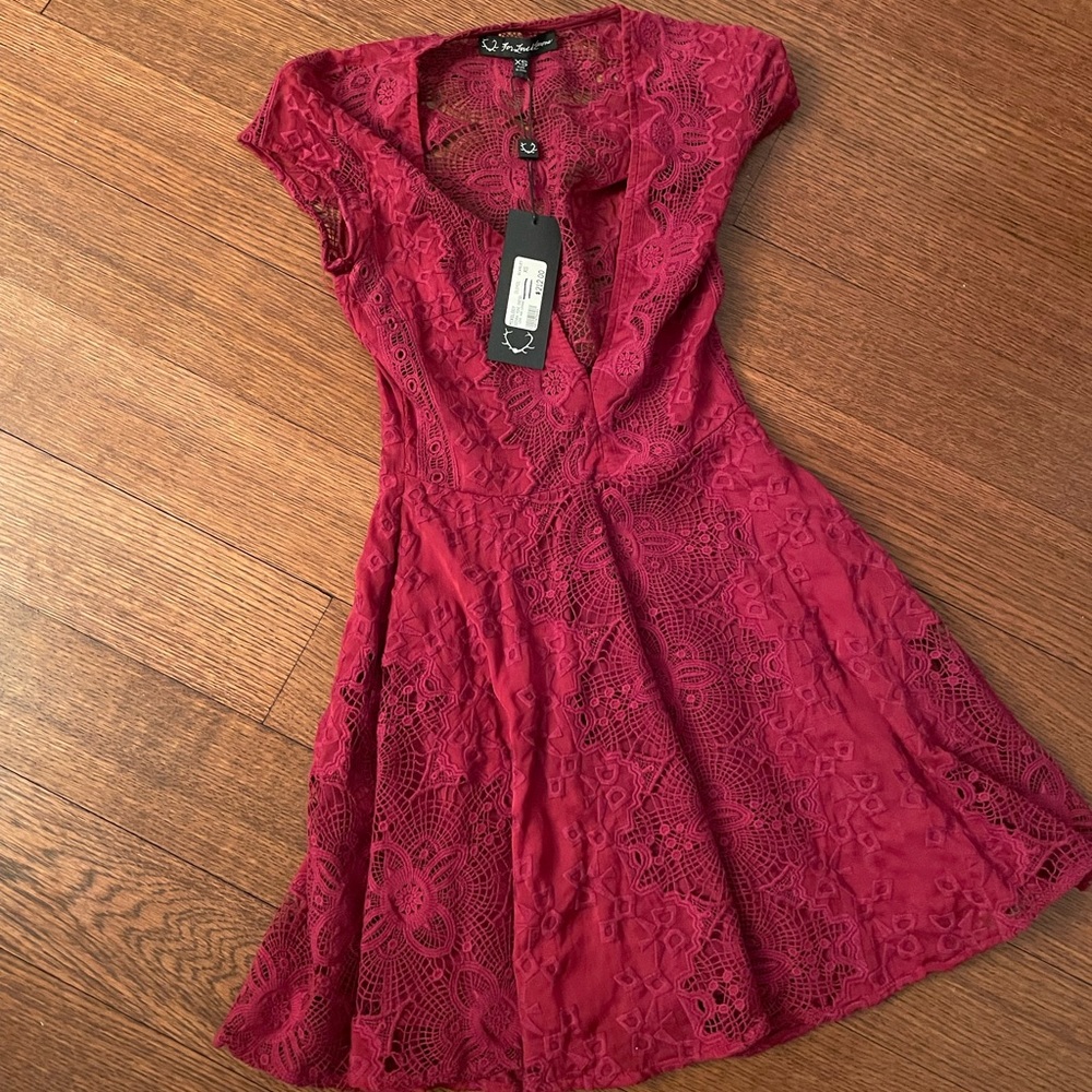 For Love and Lemons V Neck Mini Dress- New With Tags!